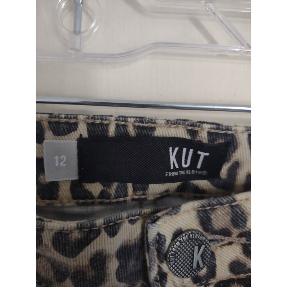 Kut from the Kloth Donna Ankle Skinny Jean Animal Print 12 Mob Wife Casual - Picture 3 of 5